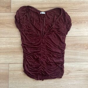 Free people Maroon top